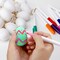 30 Pcs Easter Decorations Eggs with 8 Pens, White Plastic Eggs with Rope, Artificial DIY Creative Decoration Eggs for Party Favors, Easter Crafts, Easter Basket Stuffers, Easter Tree Ornaments